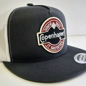 Copenhagen Chew Chaw Snuff Dip American Classic Heritage Patch Hat Cap Trucker